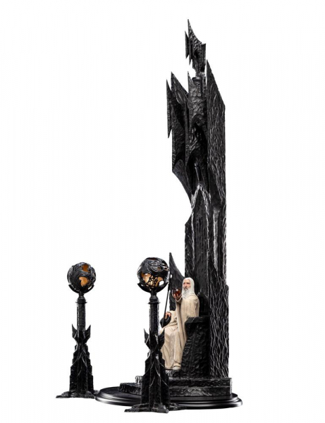 Saruman der Weiße auf Thron Statue 1:6, Der Herr der Ringe, 110 cm