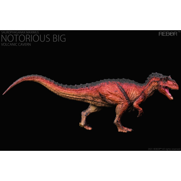 Saurophaganax maximus (Volcanic Cavern Ver.) "Notorious Big" 1:35 Replik, 42 cm