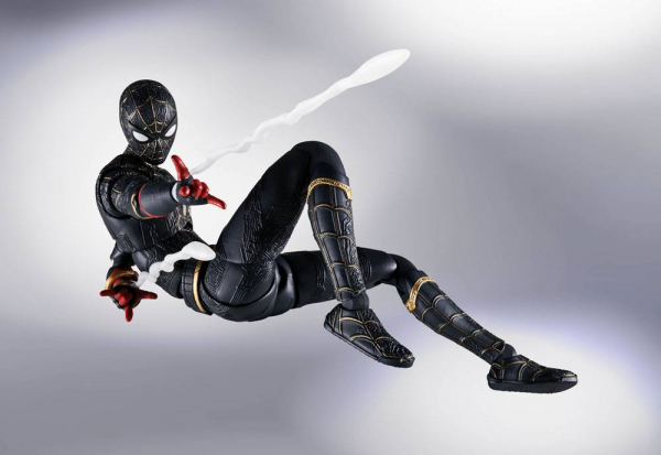 Spider-Man (Black & Gold Suit) Actionfigur S.H.Figuarts Special Set, Spider-Man: No Way Home, 15 cm