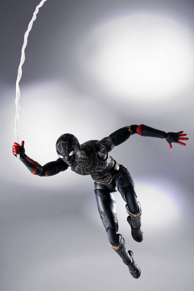 Spider-Man (Black & Gold Suit) Actionfigur S.H.Figuarts Special Set, Spider-Man: No Way Home, 15 cm