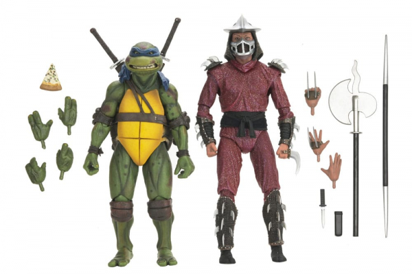 Shredder vs. Leo (Roof Top Battle) Action Figures, Teenage Mutant Ninja Turtles (1990), 18 cm