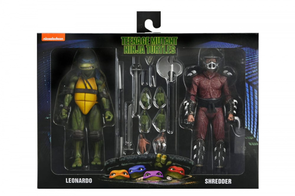 Shredder vs. Leo (Roof Top Battle) Action Figures, Teenage Mutant Ninja Turtles (1990), 18 cm