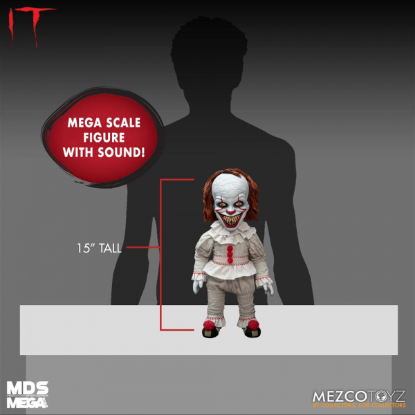 Sinister Pennywise Talking Doll Mezco Designer Series Mega Scale, It Chapter Two, 38 cm