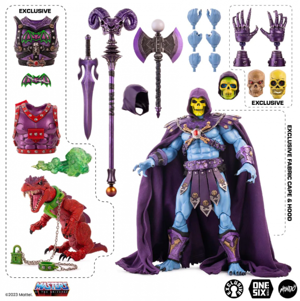 Deluxe Skeletor Action Figure 1/6 Mondo Exclusive, Masters of the Universe, 30 cm