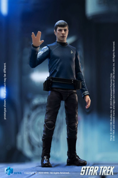 Spock Actionfigur 1:18 Exquisite Mini, Star Trek (2009), 10 cm