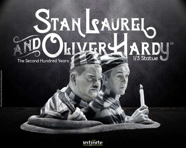 Stan Laurel & Oliver Hardy Statue 1:3, Dick und Doof, 16 cm