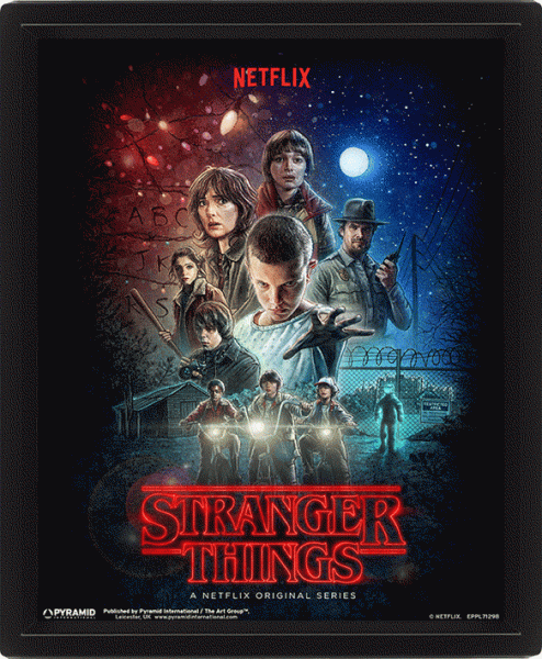 Stranger Things Framed 3D Effect Poster, 26 x 20 cm | BlacksBricks