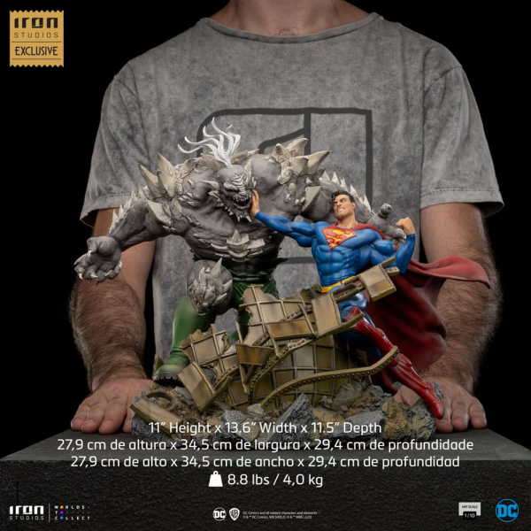 Superman vs. Doomsday Statue 1/10 Art Scale Battle Diorama Series Exclusive, DC Comics, 28 cm