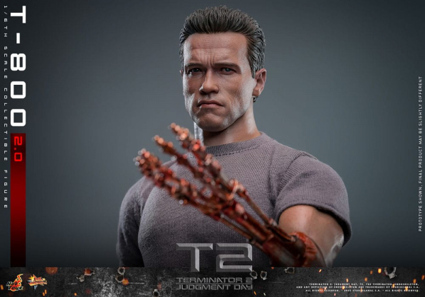 T-800 (2.0) Action Figure 1/6 Movie Masterpiece Series, Terminator 2, 32 cm