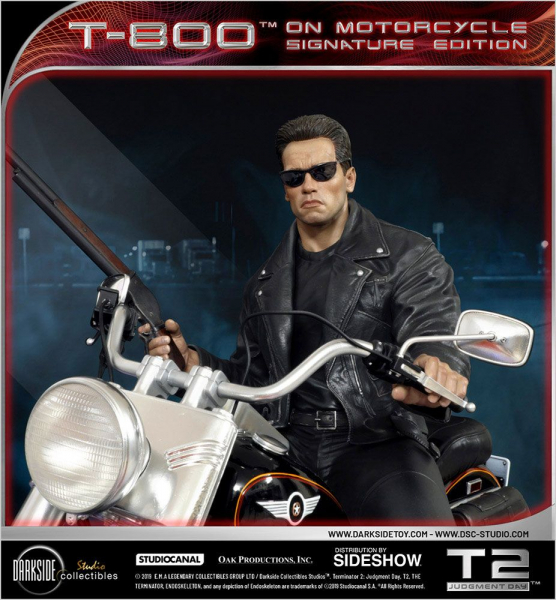 T-800 on Motorcycle Statue 1/4 Signature Edition Exclusive, Terminator 2: Judgment Day, 50 cm