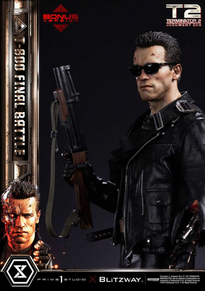 T-800 (Final Battle) Statue 1:3 Museum Masterline Series Deluxe Bonus Version, Terminator 2, 75 cm