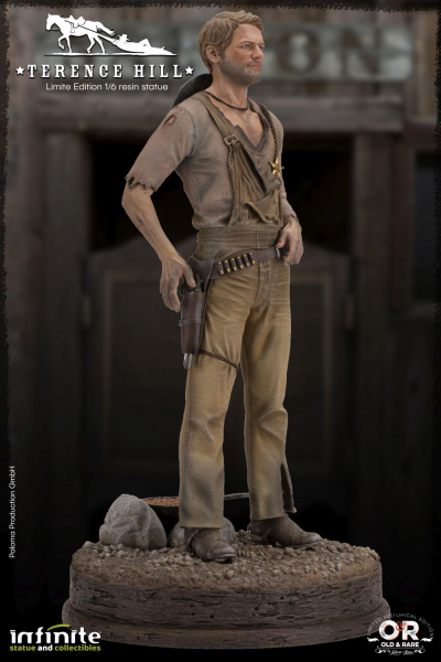 Terence Hill Statue 1/6 Old & Rare, They Call Me Trinity, 35 cm