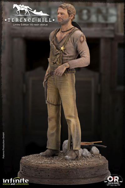 Terence Hill Statue 1/6 Old & Rare, They Call Me Trinity, 35 cm