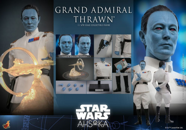 Grand Admiral Thrawn Actionfigur 1:6 Television Masterpiece Series, Star Wars: Ahsoka, 32 cm