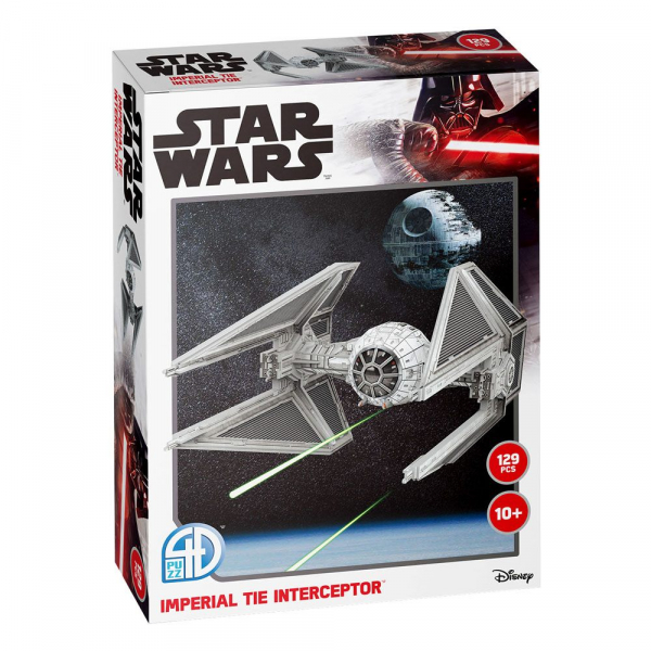 Imperial TIE Interceptor 3D Puzzle, Star Wars, 34 cm