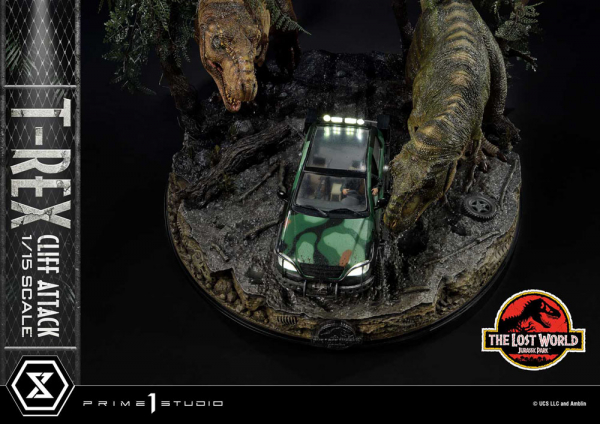 T-Rex Cliff Attack Statue 1:15 Legacy Museum Collection, Vergessene Welt: Jurassic Park, 53 cm