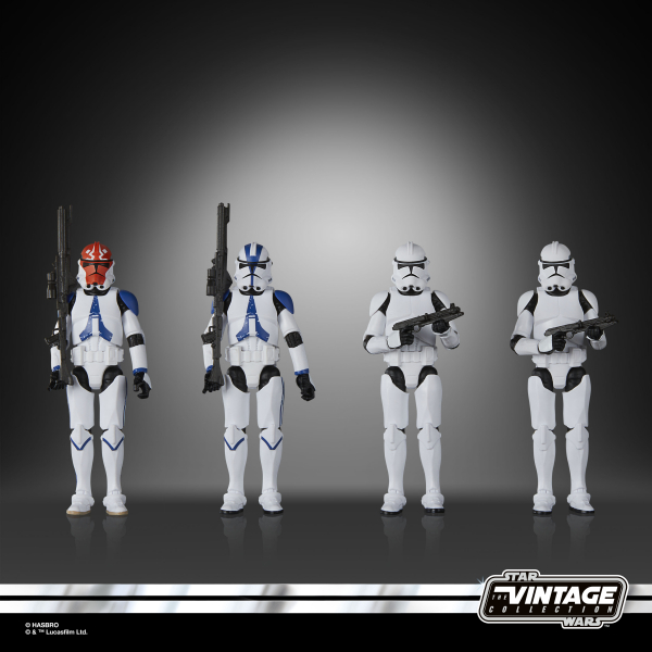 Phase II Clone Trooper Actionfiguren 4er-Pack Vintage Collection Exclusive, Star Wars: Ahsoka, 10 cm