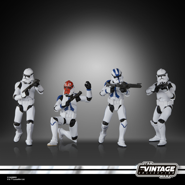 Phase II Clone Trooper Actionfiguren 4er-Pack Vintage Collection Exclusive, Star Wars: Ahsoka, 10 cm