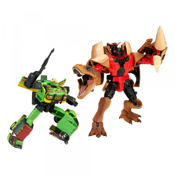 Tyrannocon Rex & Autobot JP93 Actionfiguren-Doppelpack Transformers x Jurassic Park Mash-Up, 18 cm