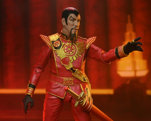 Ultimate Ming the Merciless (Red Military Outfit) Actionfigur, Flash Gordon (1980), 18 cm