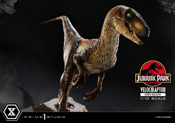 Velociraptor (Open Mouth) Statue 1/10 Prime Collectibles, Jurassic Park, 19 cm