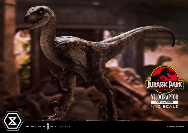 Velociraptor (Open Mouth) Statue 1/10 Prime Collectibles, Jurassic Park, 19 cm