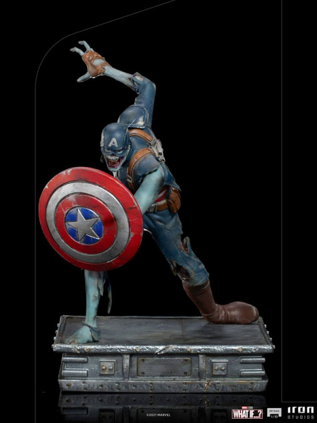 Zombie Captain America Statue 1:10 Art Scale, What If...?, 22 cm