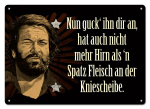 Bud Spencer Blechschild Kniescheibe, 10 x 15 cm